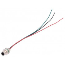 PXMBNI05FPM03AFL001; Connector: M5; socket; male; cables; PIN: 3; IP67; 60V; 100mm; 1A; BULGIN