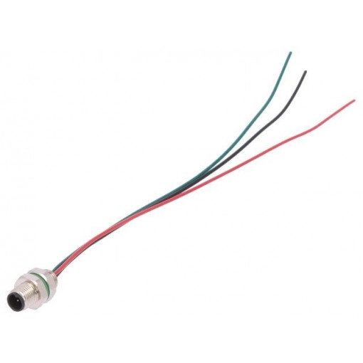 PXMBNI05FPM03AFL001; Connector: M5; socket; male; cables; PIN: 3; IP67; 60V; 100mm; 1A; BULGIN