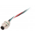 PXMBNI05FPM04AFL001; Connector: M5; socket; male; cables; PIN: 4; IP67; 60V; 100mm; 1A; BULGIN PXMBNI05FPM04AFL001; Connector: M5; socket; male; cables; PIN: 4; IP67; 60V; 100mm; 1A; BULGIN