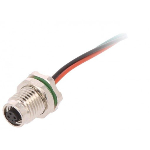 PXMBNI05RPF03AFL001; Connector: M5; socket; female; cables; PIN: 3; IP67; 60V; 100mm; 1A; BULGIN