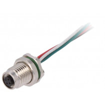PXMBNI05RPF04AFL001; Connector: M5; socket; female; cables; PIN: 4; IP67; 60V; 100mm; 1A; BULGIN