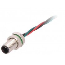 PXMBNI05RPM03AFL001; Connector: M5; socket; male; cables; PIN: 3; IP67; 60V; 100mm; 1A; BULGIN