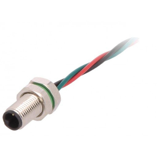 PXMBNI05RPM03AFL001; Connector: M5; socket; male; cables; PIN: 3; IP67; 60V; 100mm; 1A; BULGIN