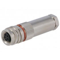 PXMBNI08FBF05BSC; Connector: M8; female; PIN: 5; for cable; plug; 1.5A; IP67; 30V; BULGIN