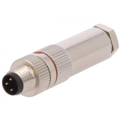 PXMBNI08FIM03ASC; Connector: M8; male; PIN: 3; for cable; plug; 3A; IP67; 60V; BULGIN