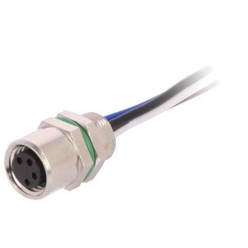 PXMBNI08FPF04AFL001; Connector: M8; female; PIN: 4; for panel mounting,rear side nut; BULGIN