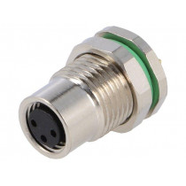 PXMBNI08RPF03APC; Connector: M8; female; PIN: 3; for panel mounting,front side nut; BULGIN