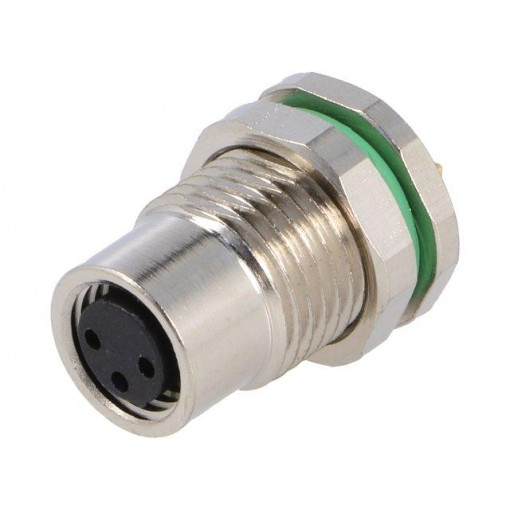 PXMBNI08RPF03APC; Connector: M8; female; PIN: 3; for panel mounting,front side nut; BULGIN