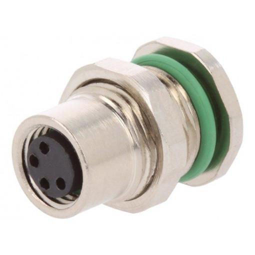 PXMBNI08RPF04APC; Connector: M8; female; PIN: 4; for panel mounting,front side nut; BULGIN