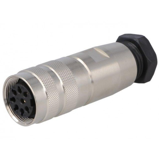 PXMBNI16FBF08ASC; Connector: M16; plug; female; soldering; for cable; PIN: 8; 5A; 60V; BULGIN