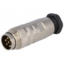 PXMBNI16FIM06ASC; Connector: M16; plug; male; soldering; for cable; PIN: 6; 5A; 125V; BULGIN