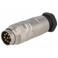 PXMBNI16FIM08ASC; Connector: M16; plug; male; soldering; for cable; PIN: 8; 5A; 60V; BULGIN