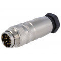 PXMBNI16FIM12ASCPG9; Connector: M16; plug; male; soldering; for cable; PIN: 12; 3A; 60V; BULGIN