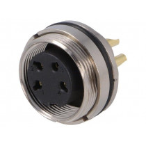 PXMBNI16RPF04ASC; Connector: M16; socket; female; soldering; PIN: 4; 7A; 250V; straight; BULGIN