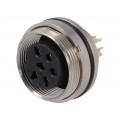 PXMBNI16RPF06ASC; Connector: M16; socket; female; soldering; PIN: 6; 5A; 125V; straight; BULGIN