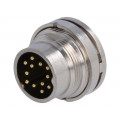 PXMBNI16RPM12ASCM16; Connector: M16; socket; male; soldering; PIN: 12; 3A; 60V; straight; BULGIN