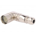 PXMBNI23RAF19ASC; Connector: M23; plug; PIN: 19(3+16); female; soldering; for cable; BULGIN