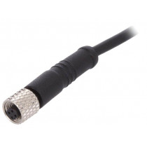 PXPPVC05FBF03ACL010PVC; Connector: M5; plug; female; cables; PIN: 3; 1A; straight; IP67; 60V; BULGIN