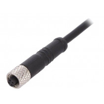 PXPPVC05FBF04ACL010PVC; Connector: M5; plug; female; cables; PIN: 4; 1A; straight; IP67; 60V; BULGIN