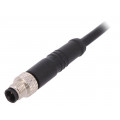 PXPPVC05FIM03ACL010PVC; Connector: M5; plug; male; cables; PIN: 3; 1A; straight; IP67; 60V; BULGIN PXPPVC05FIM03ACL010PVC; Connector: M5; plug; male; cables; PIN: 3; 1A; straight; IP67; 60V; BULGIN