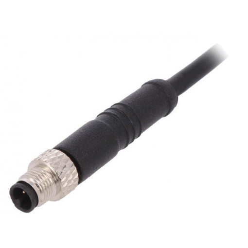 PXPPVC05FIM03ACL010PVC; Connector: M5; plug; male; cables; PIN: 3; 1A; straight; IP67; 60V; BULGIN