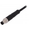 PXPPVC05FIM04ACL010PVC; Connector: M5; plug; male; cables; PIN: 4; 1A; straight; IP67; 60V; BULGIN PXPPVC05FIM04ACL010PVC; Connector: M5; plug; male; cables; PIN: 4; 1A; straight; IP67; 60V; BULGIN