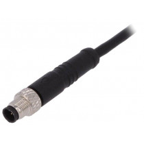 PXPPVC05FIM04ACL010PVC; Connector: M5; plug; male; cables; PIN: 4; 1A; straight; IP67; 60V; BULGIN