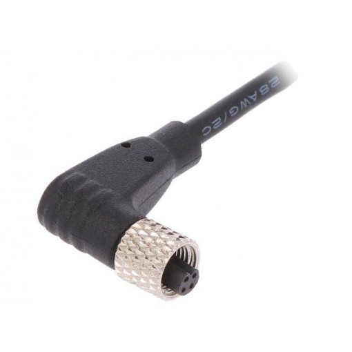 PXPPVC05RAF04ACL010PVC; Connector: M5; plug; female; cables; PIN: 4; 1A; angled; IP67; 60V; BULGIN