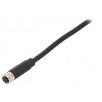 PXPPVC08FBF05BCL010PVC; Connector: M8; female; PIN: 5; straight; plug; 1.5A; IP67; 30V; 1m; PVC; BULGIN