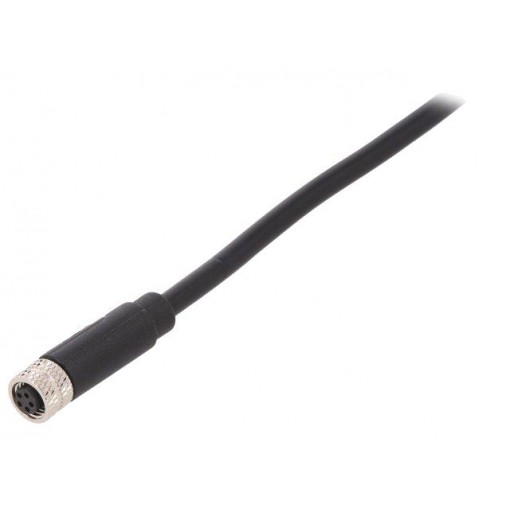 PXPPVC08FBF05BCL010PVC; Connector: M8; female; PIN: 5; straight; plug; 1.5A; IP67; 30V; 1m; PVC; BULGIN