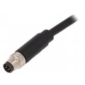 PXPPVC08FIM05BCL010PVC; Connector: M8; male; PIN: 5; straight; plug; 1.5A; IP67; 30V; 1m; PVC; BULGIN