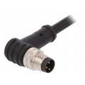 PXPPVC08RAM03ACL010PVC; Connector: M8; male; PIN: 3; angled; with strain relief,with lead; BULGIN