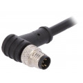 PXPPVC08RAM04ACL010PVC; Connector: M8; male; PIN: 4; angled; with strain relief,with lead; BULGIN