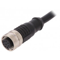 PXPPVC12FBF08ACL010PVC; Plug; M12; PIN: 8; female; A code-DeviceNet / CANopen; IP67; 30V; 2A; BULGIN