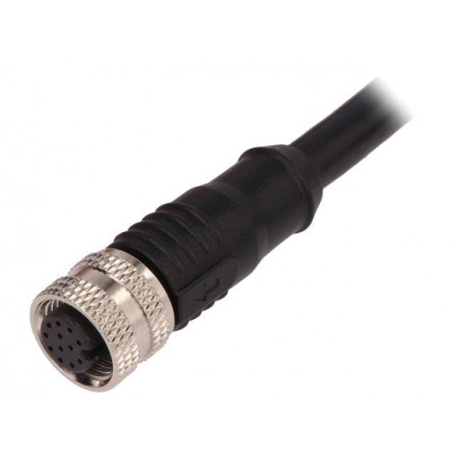 PXPPVC12FBF12ACL010PVC; Plug; M12; PIN: 12; female; A code-DeviceNet / CANopen; IP67; 30V; BULGIN