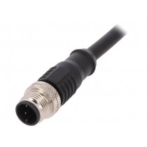 PXPPVC12FIM03ACL010PVC; Plug; M12; PIN: 3; male; A code-DeviceNet / CANopen; IP67; 250V; 4A; BULGIN