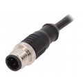 PXPPVC12FIM04DCL010PVC; Plug; M12; PIN: 4; male; D code-Ethernet; IP67; 250V; 4A; straight; BULGIN