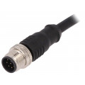 PXPPVC12FIM08ACL010PVC; Plug; M12; PIN: 8; male; A code-DeviceNet / CANopen; IP67; 30V; 2A; BULGIN