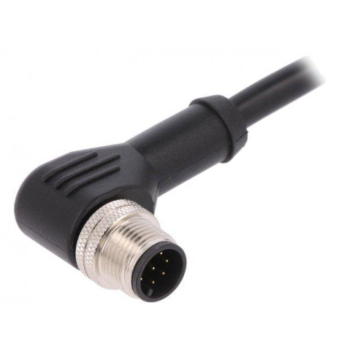 PXPPVC12RAM08ACL010PVC; Plug; M12; PIN: 8; male; A code-DeviceNet / CANopen; IP67; 30V; 2A; BULGIN