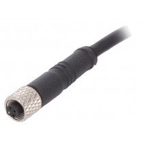 PXPTPU05FBF03ACL010PUR; Connector: M5; plug; female; cables; PIN: 3; 1A; straight; IP67; 60V; BULGIN