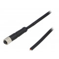 PXPTPU05FBF04ACL010PUR; Connector: M5; plug; female; cables; PIN: 4; 1A; straight; IP67; 60V; BULGIN PXPTPU05FBF04ACL010PUR; Connector: M5; plug; female; cables; PIN: 4; 1A; straight; IP67; 60V; BULGIN