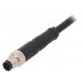 PXPTPU05FIM03ACL010PUR; Connector: M5; plug; male; cables; PIN: 3; 1A; straight; IP67; 60V; BULGIN PXPTPU05FIM03ACL010PUR; Connector: M5; plug; male; cables; PIN: 3; 1A; straight; IP67; 60V; BULGIN