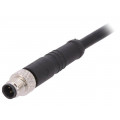 PXPTPU05FIM04ACL010PUR; Connector: M5; plug; male; cables; PIN: 4; 1A; straight; IP67; 60V; BULGIN PXPTPU05FIM04ACL010PUR; Connector: M5; plug; male; cables; PIN: 4; 1A; straight; IP67; 60V; BULGIN