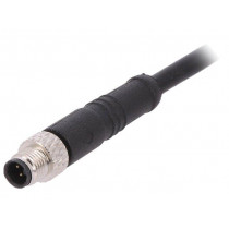 PXPTPU05FIM04ACL010PUR; Connector: M5; plug; male; cables; PIN: 4; 1A; straight; IP67; 60V; BULGIN