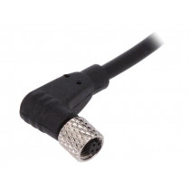 PXPTPU05RAF04ACL010PUR; Connector: M5; plug; female; cables; PIN: 4; 1A; angled; IP67; 60V; BULGIN
