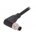 PXPTPU05RAM04ACL010PUR; Connector: M5; plug; male; cables; PIN: 4; 1A; angled; IP67; 60V; 1m; BULGIN PXPTPU05RAM04ACL010PUR; Connector: M5; plug; male; cables; PIN: 4; 1A; angled; IP67; 60V; 1m; BULGIN