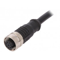 PXPTPU12FBF08ACL010PUR; Plug; M12; PIN: 8; female; A code-DeviceNet / CANopen; IP67; 30V; 2A; BULGIN