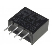 QDC1S-1215S; Converter: DC/DC; 1W; Uin: 10.8÷13.2V; 15VDC; SIL4; 7x11.7x10mm; QLT POWER QDC1S-1215S; Converter: DC/DC; 1W; Uin: 10.8÷13.2V; 15VDC; SIL4; 7x11.7x10mm; QLT POWER