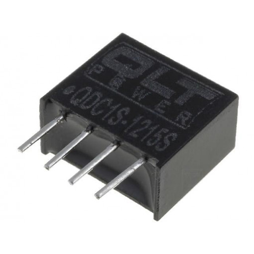 QDC1S-1215S; Converter: DC/DC; 1W; Uin: 10.8÷13.2V; 15VDC; SIL4; 7x11.7x10mm; QLT POWER QDC1S-1215S; Converter: DC/DC; 1W; Uin: 10.8÷13.2V; 15VDC; SIL4; 7x11.7x10mm; QLT POWER
