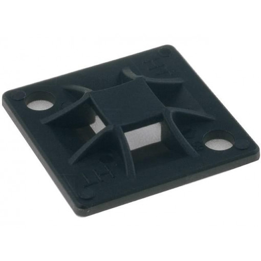151-10914; Screw down self-adhesive holder; polyamide; black; Ht: 3.7mm; HELLERMANNTYTON 151-10914; Screw down self-adhesive holder; polyamide; black; Ht: 3.7mm; HELLERMANNTYTON